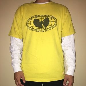 Yellow WU-WEAR Wu-Tang Clan t-shirt tee
